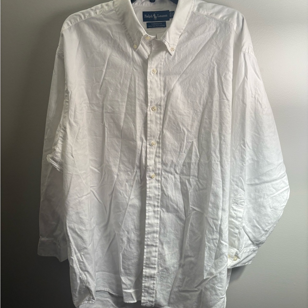 Ralph Lauren White Casual Button Down Shirt
